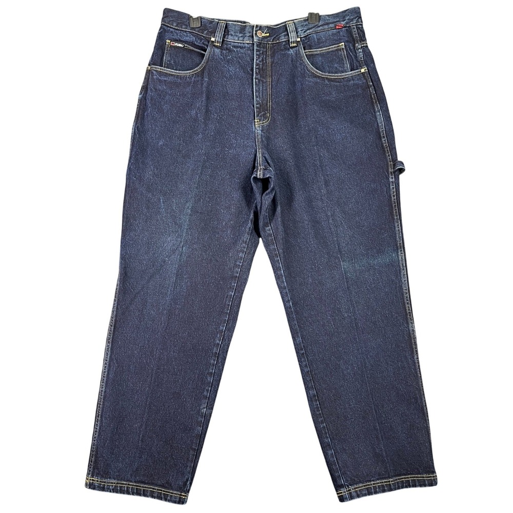 FUBU jeans men W42 L34 vintage Y2K workwear carpenter pockets baggy‎ streetwear